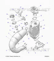 ENGINE, EXHAUST SYSTEM AND TURBO ASM.