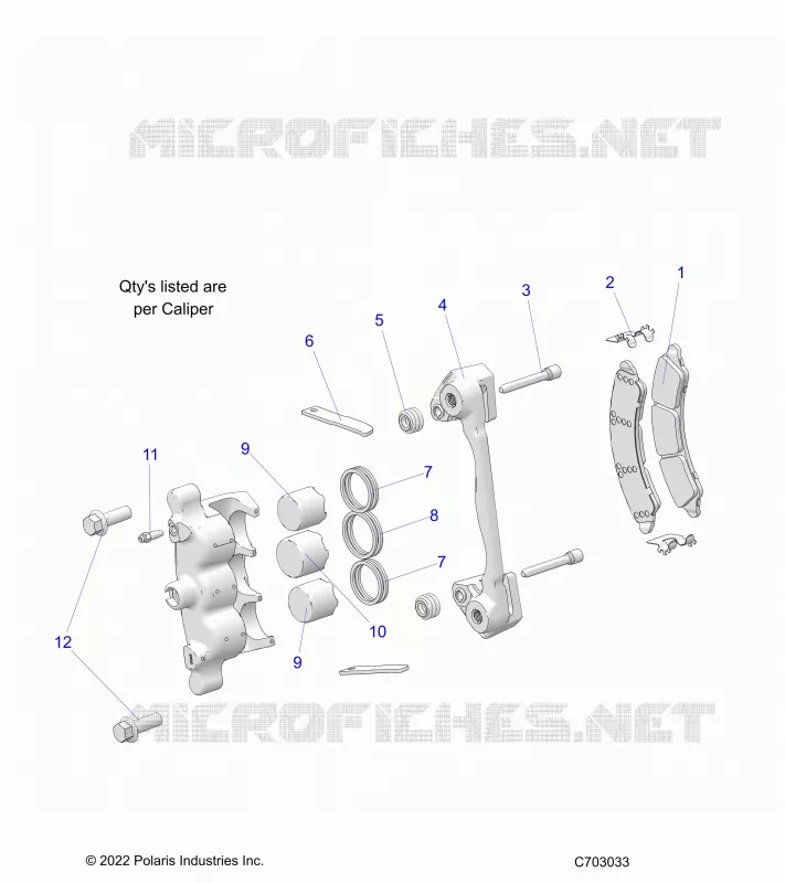 BRAKES, FRONT BRAKE CALIPER
