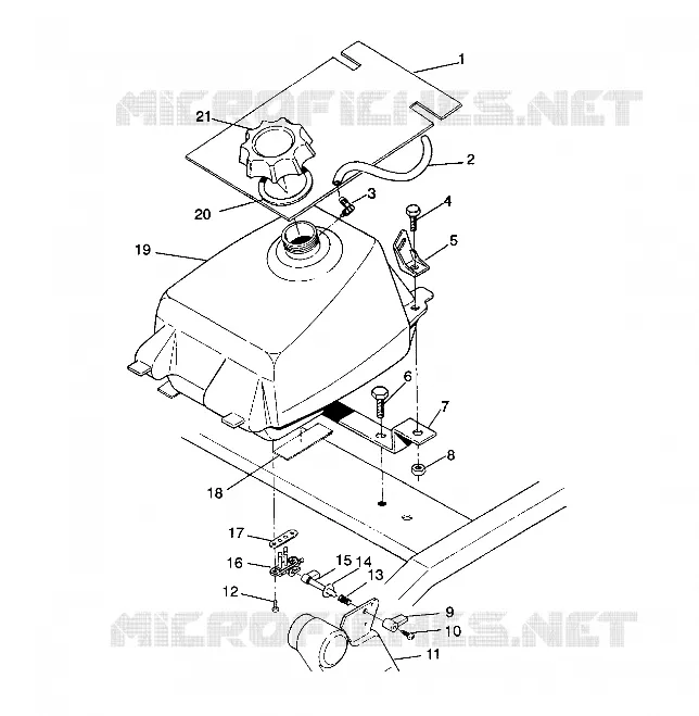 FUEL TANK ASSEMBLY 2X4 350L W937539 (4924032403007A)