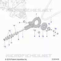 DRIVE TRAIN, CHAIN TENSIONER AND SPROCKET