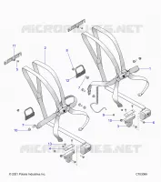 SEAT BELT MOUNTING, FRONT, 6 POINT