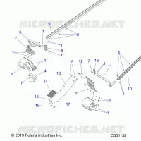 CHASSIS, CLUTCH GUARD, FOOTRESTS, TUNNEL GRIPS