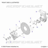 FRONT SUSPENSION HUB, CARRIER, AND BRAKE DISC