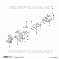 BRAKES, BRAKE FRONT BRAKE CALIPER (FROM 8/16/2021)
