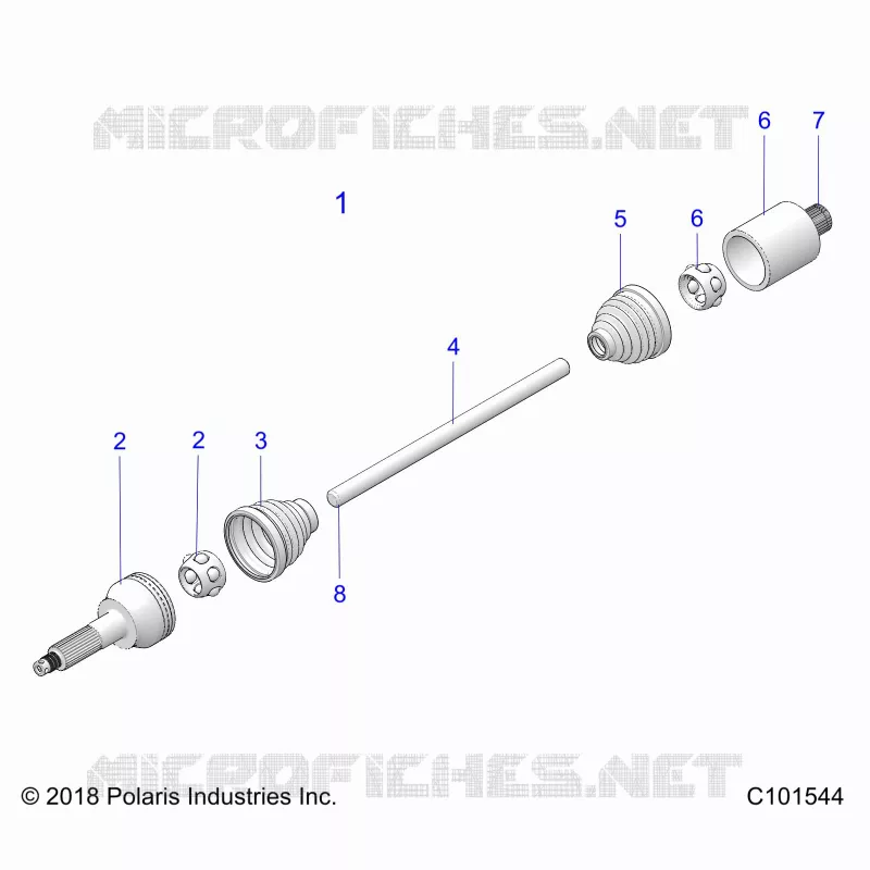 DRIVE TRAIN, REAR DRIVE SHAFT 