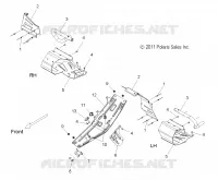 CHASSIS, CLUTCH GUARD AND FOOTRESTS