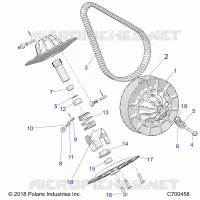 DRIVE TRAIN, SECONDARY CLUTCH