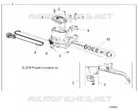 FRONT BRAKE BRAKE LEVER AND MASTER CYLINDER