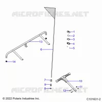 BUMPER, REAR, FLAG, BEACON, AND PASS HANDLE