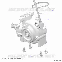 DRIVE TRAIN, GEARCASE MOUNTING, FRONT