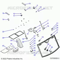 WINDSHIELD, TIP-OUT AND FOAM