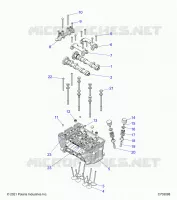 ENGINE, CYLINDER HEAD AND VALVES