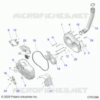 DRIVE TRAIN, CLUTCH COVER AND DUCTING