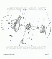 ENGINE, STATOR COVER AND FLYWHEEL