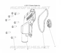 ENGINE, WATERPUMP IMPELLER AND COVER