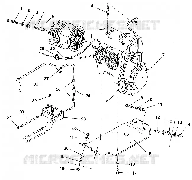 ENGINE MOUNTING TRAIL/0930761 AND  TRAIL DELUXE/0930243 (4923222322029A)