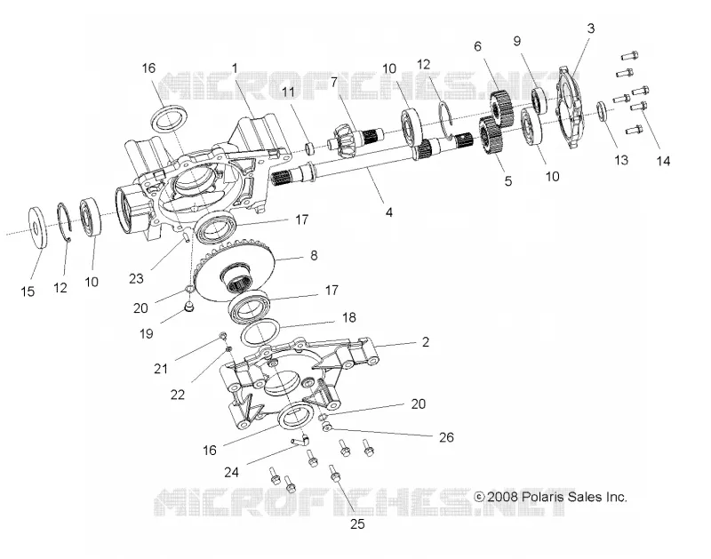 DRIVE TRAIN, MID GEARCASE INTERNALS