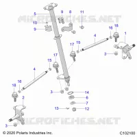 STEERING, STEERING POST  AND TIE ROD ASM