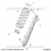 SUSPENSION, REAR SHOCK MOUNTING