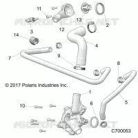 ENGINE, WATERPUMP AND BYPASS