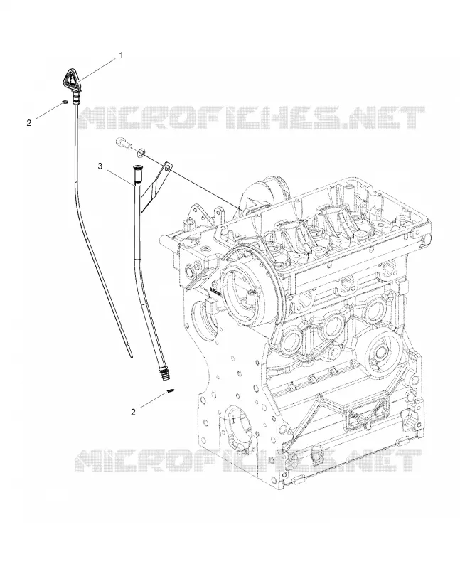 ENGINE, OIL DIPSTICK AND GUARD