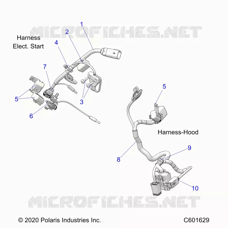 ELECTRICAL, WIRE HARNESS, HOOD, ELEC. START