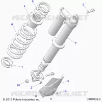 SUSPENSION, REAR SHOCK MOUNTING