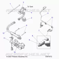 FUEL SYSTEM, RAIL, LINES AND THROTTLE BODY