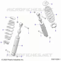 REAR SUSPENSION SHOCK AND MOUNTING