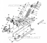 REAR SWING ARM   SHOCK 6X6 350L W938739 (4924062406037A)