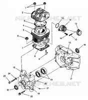 CRANKCASE AND CYLINDER STARLITE 0943427 (4924992499032A)