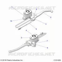 FRONT BRAKE BRAKE LEVER AND MASTER CYLINDER