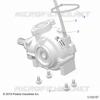 DRIVE TRAIN, GEARCASE MOUNTING, FRONT