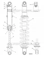 SUSPENSION, REAR SHOCK TRACK