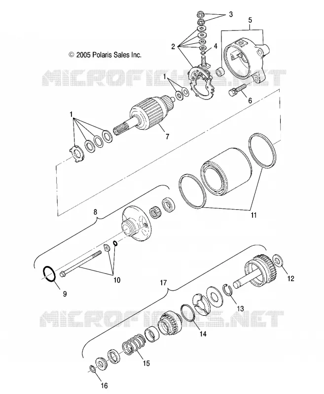 ENGINE, STARTING MOTOR