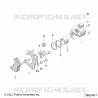 BRAKES, BRAKE FRONT BRAKE CALIPER (FROM 8/16/2021)