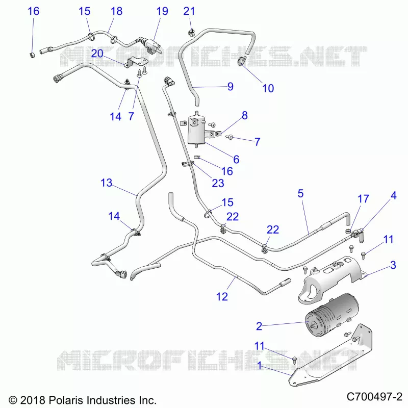 BODY, FUEL LINES, EVAP