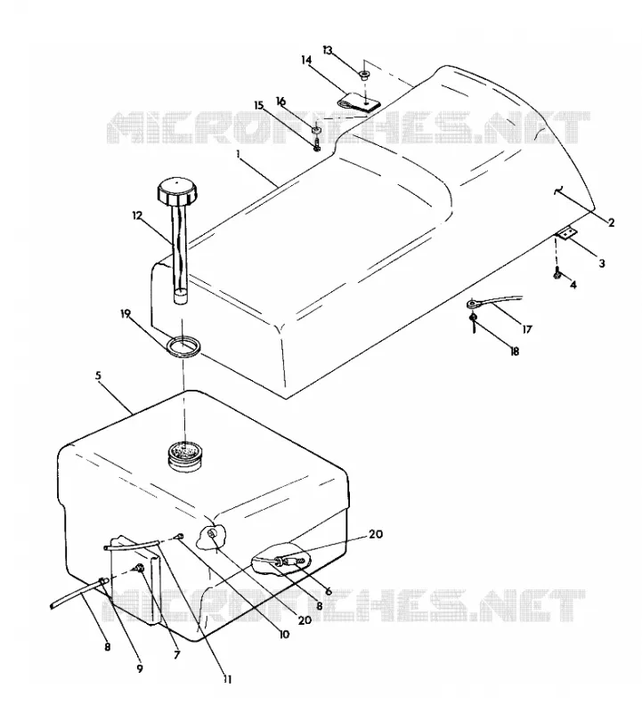 SEAT/GAS TANK ASSEMBLY WIDETRAK (4921302130003A)