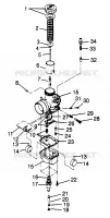 CARBURETOR (500, SKS) 500 0972764, EUROPEAN 500 E972764, 500 SKS 0972564 AN (4938393839D003)