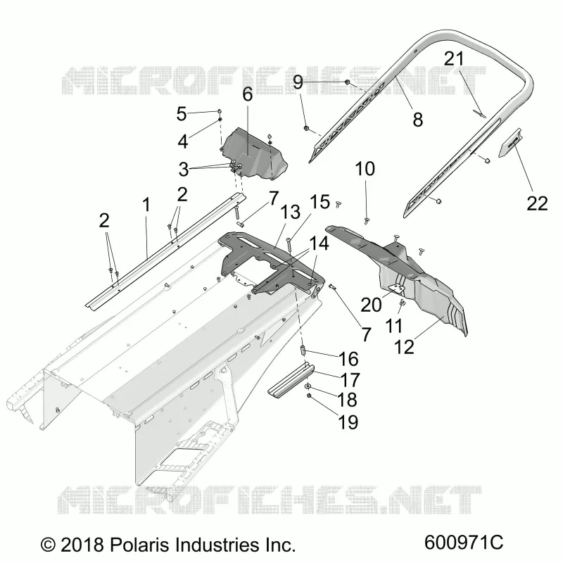 BODY, BUMPER, REAR, SNOWFLAP AND TAILLIGHT COVER