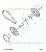 DRIVE TRAIN, SECONDARY CLUTCH
