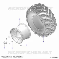 WHEELS, REAR TIRE