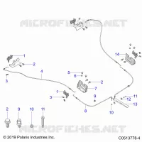 CHASSIS, HOOD HINGE CABLE ASM.