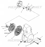 RECOIL STARTER ASSEMBLY 500 EFI 0963774 AND EUROPEAN 500 EFI E963774 (4936183618D001)