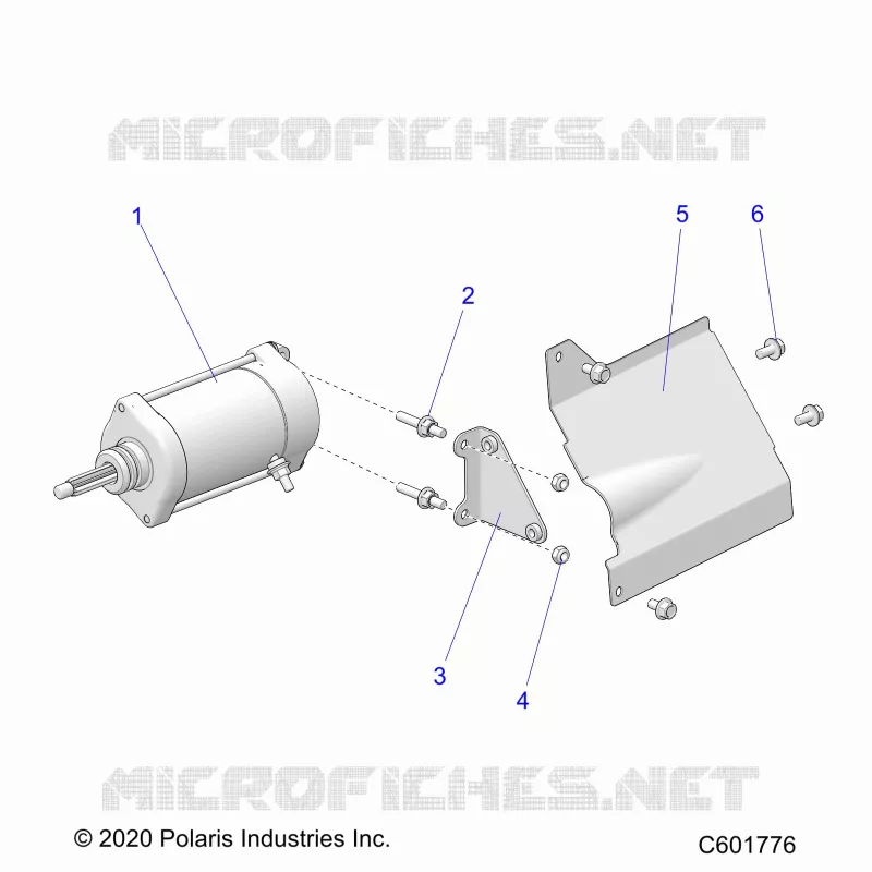 STARTER MOTOR/SHIELD