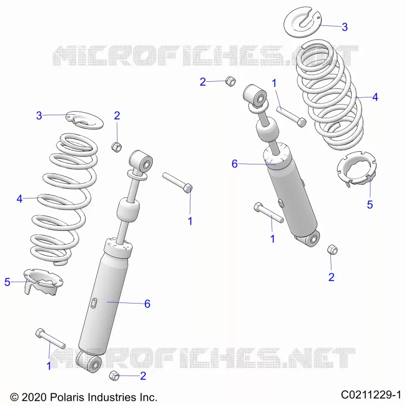 REAR SUSPENSION SHOCK AND MOUNTING