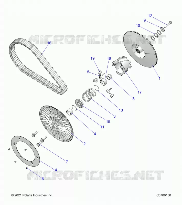 DRIVE TRAIN, SECONDARY CLUTCH