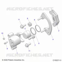 BRAKES, FRONT BRAKE CALIPER
