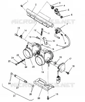 THROTTLE  BODYWORK 500 EFI 0963774 AND EUROPEAN 500 EFI E963774 (4936183618C011)