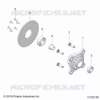 WHEELS, FRONT HUB AND BRAKE DISK